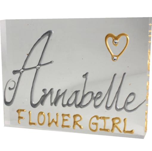 Flower Girl Gift Art Block:
