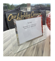 Our Wedding Ceremony Photo Frame: Landscape (Gold) with crystals