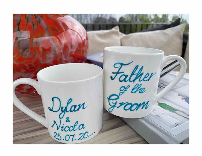 Father of the Groom Fine Bone China 1Pint Mug (Turquoise)