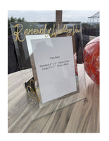 Renewal of Vows Photo Frame: Portrait (Gold) with crystals