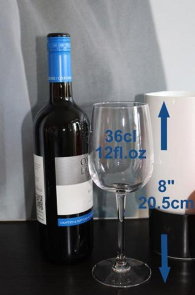 Personalised 35th Wedding Anniversary Wine: Glasses (Blk/Sil)