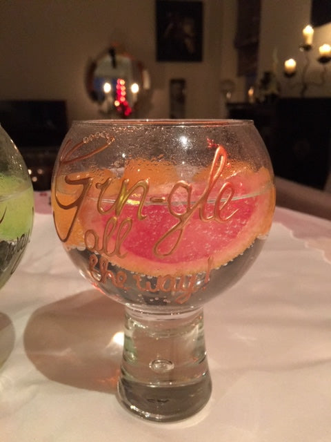 Gin and Tonic Gift Glass: Copper with crystals Gin-gle all the way