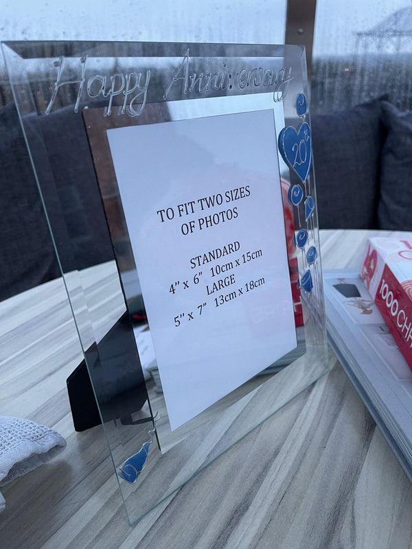 20th Wedding Anniversary Gift Photo: Frame Portrait (Flower)