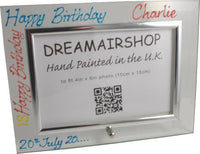 50th Birthday Gift Photo Frame: Landscape (Brights)