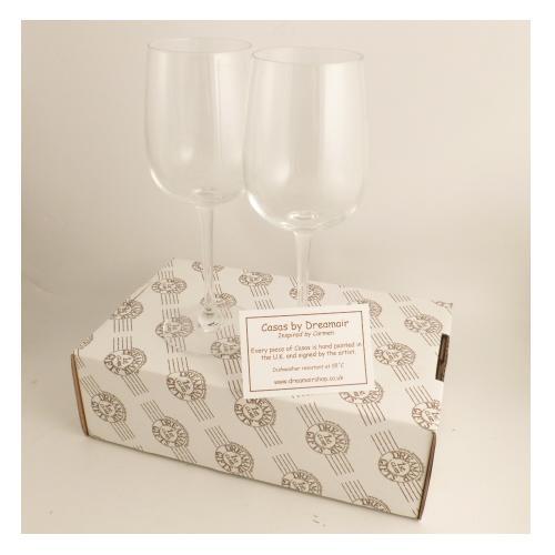 Personalised 35th Wedding Anniversary Wine: Glasses (Flower)