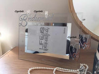 Bridesmaid Design Gift Photo Frame: Land (Silver) with Crystals