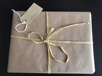 Craft Paper,Raffia and Tag Gift Wrap