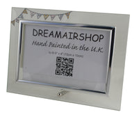 Baby Shower Gift Photo Frame: Landscape (Bunting)