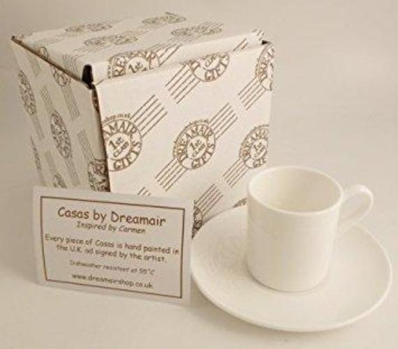 Personalised Gift Cycling Espresso Set: Cup & Saucer