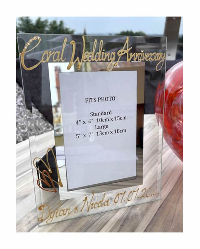 Coral (35th) Wedding Anniversary Gift : Photo Frame Port (Milestone)