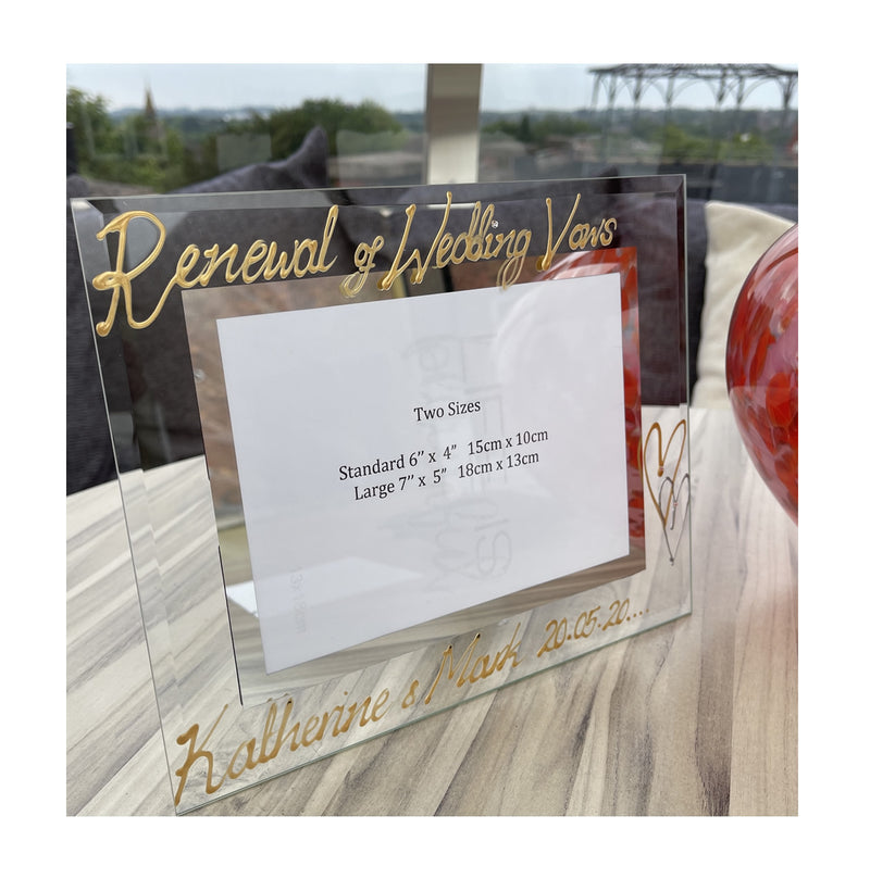 Personalised Renewal Of Vows Landscape Picture Frame 4x6 5x7