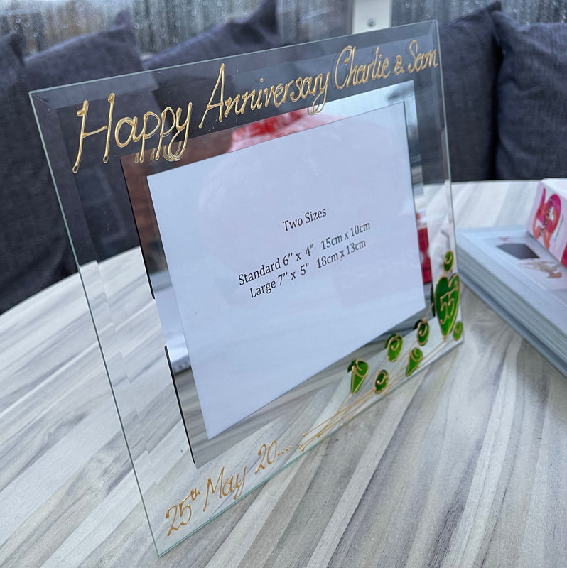 55th Wedding Anniversary Gift Photo: Frame Landscape (Flower)