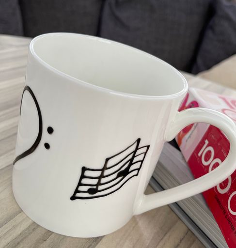hand painted music mug