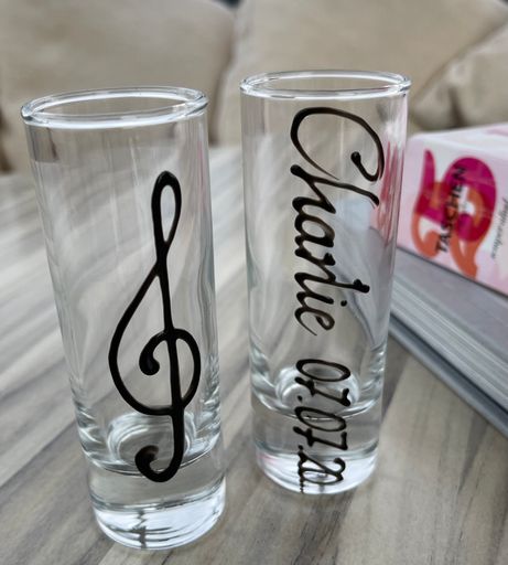 Personalised Music Shot Glass