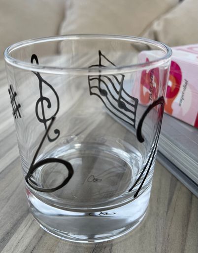 Music Design Gift Whisky Glass: