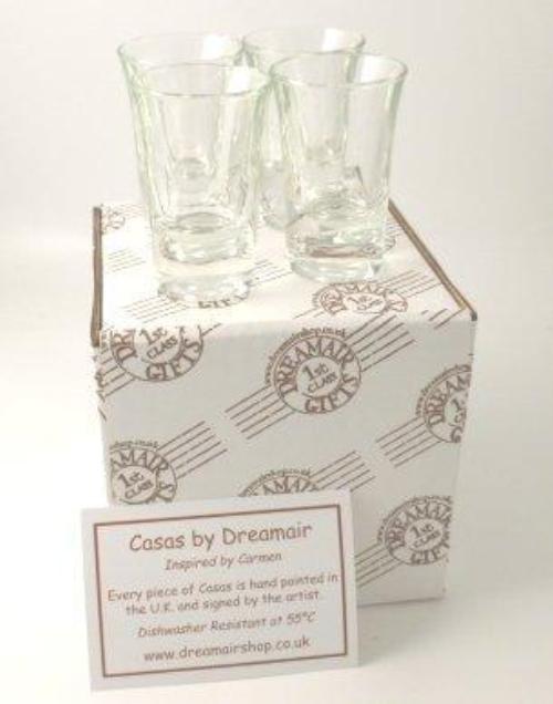Set of 4 Shot Glasses Gift Box 
