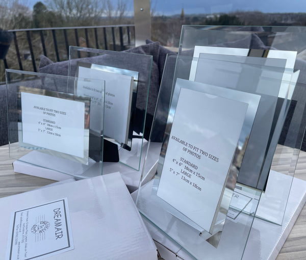 Personalised 20th Wedding Anniversary Frame: Landscape (Flower)