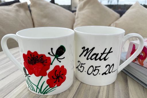 Poppy 1 Pint Fine Bone China Mug 